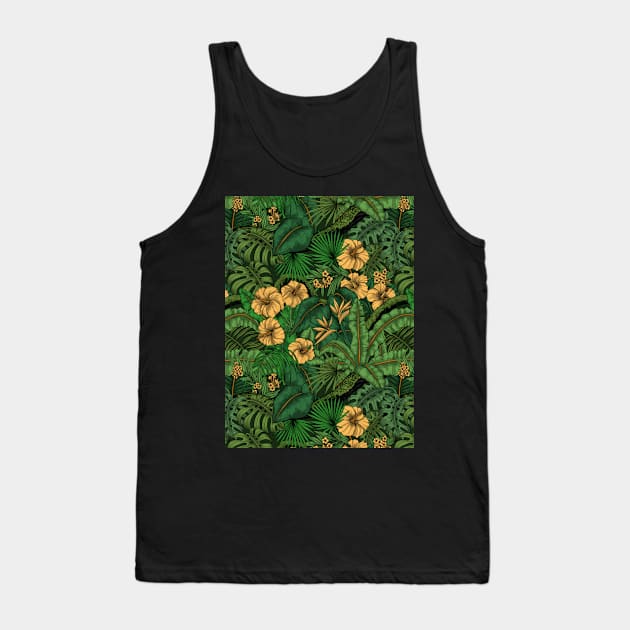 Tropical garden in green and yellow Tank Top by katerinamk